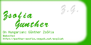 zsofia gunther business card
